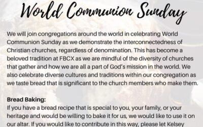 World Communion Sunday, Oct 2