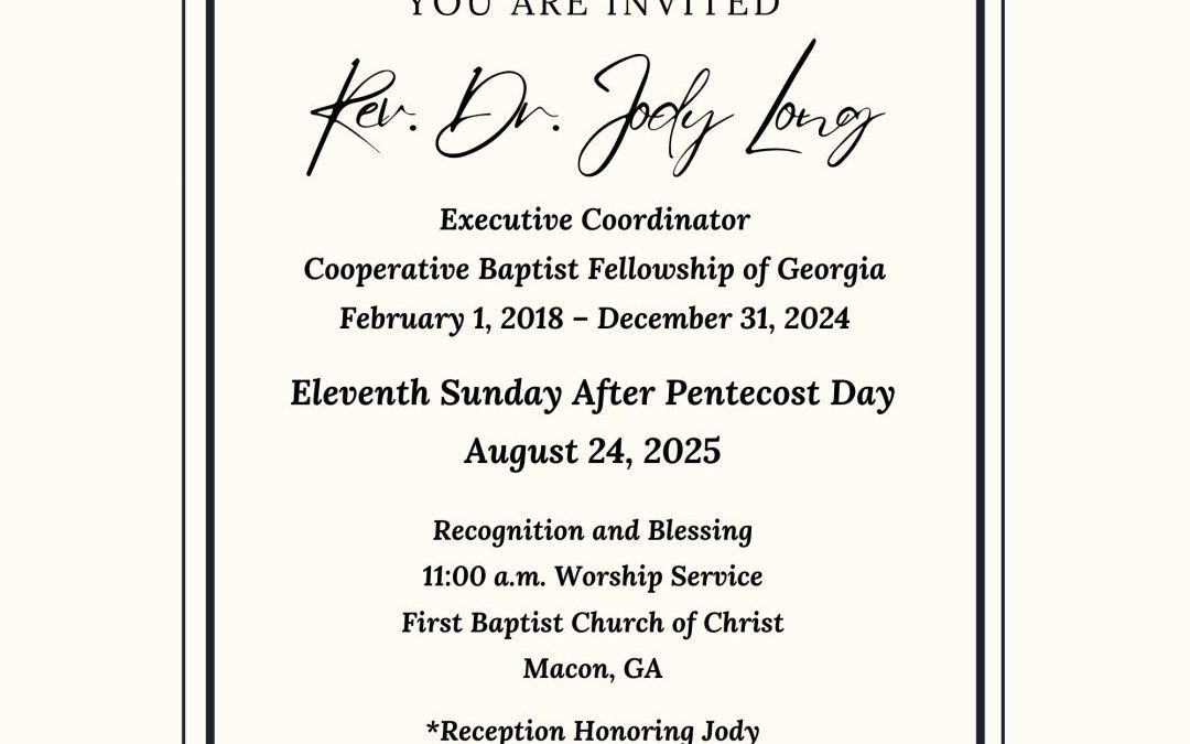 An Invitation from Cooperative Baptist Fellowship of Georgia